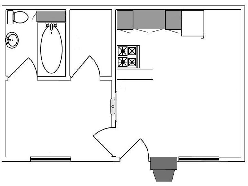 View floor plan image of 1 Bedroom 1 Bathroom Upgraded apartment available now