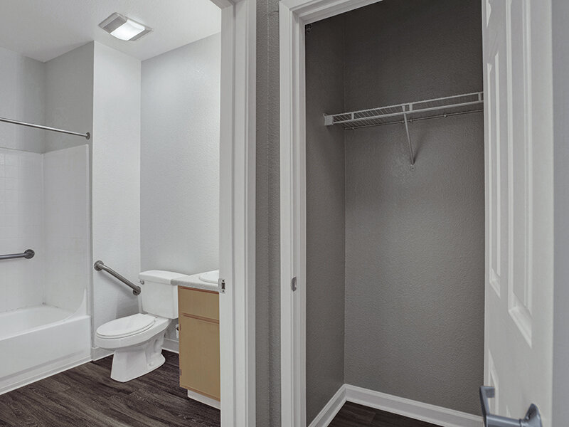 Bathroom and Closet | Monte Vista Senior Apartments