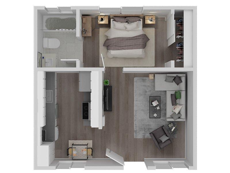 Bay Vista Apartments Floor Plan 1 Bedroom 1 Bath