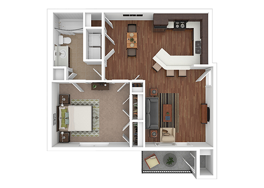 Floorplan for Gateway Apartments Apartments