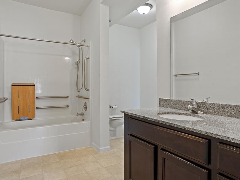 Bathroom with Tub | Gateway Apartments in Rapid City, SD