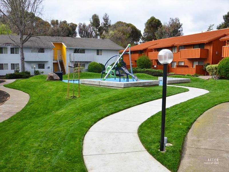 Playground and Walking Paths | Lakeside Apartments in San Leandro CA