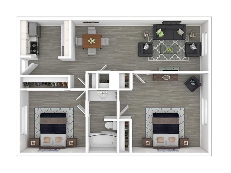 2x1 Floorplan at Lookout Pointe