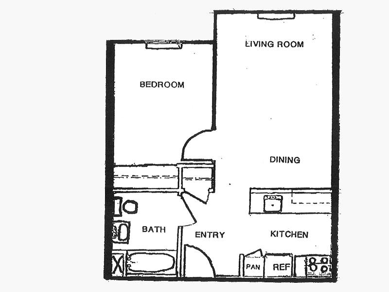 Harvest Ridge Apartments Floor Plan 1X160R