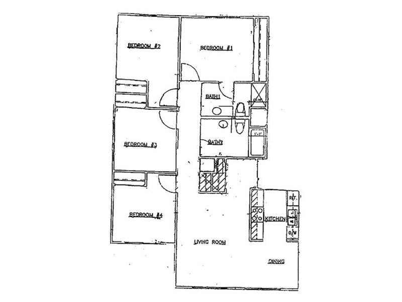 Sunrose Apartments Floor Plan 4 Bedroom 2 Bath