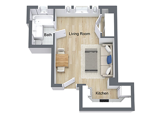 Floorplan for Nob Hill Place Apartments
