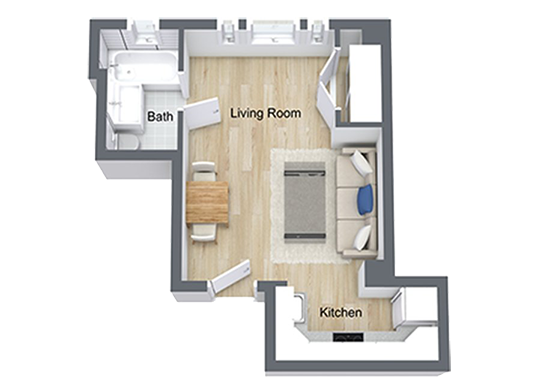Floorplan for Nob Hill Place Apartments