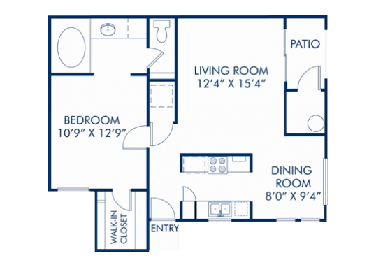 Floorplan for Huntington Breeze Apartments