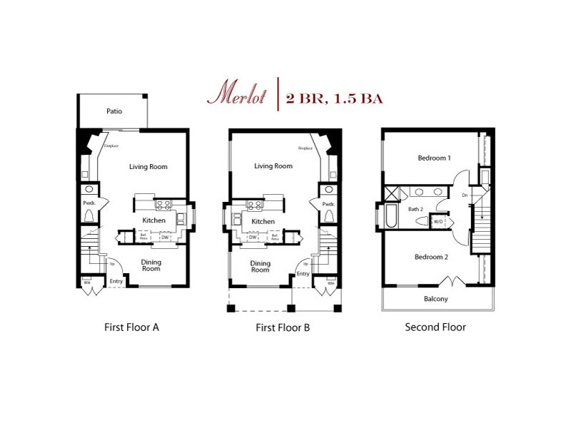 Meritage Villas Townhomes Floor Plan Merlot