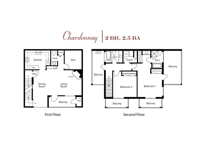 Meritage Villas Townhomes Floor Plan Chardonnay