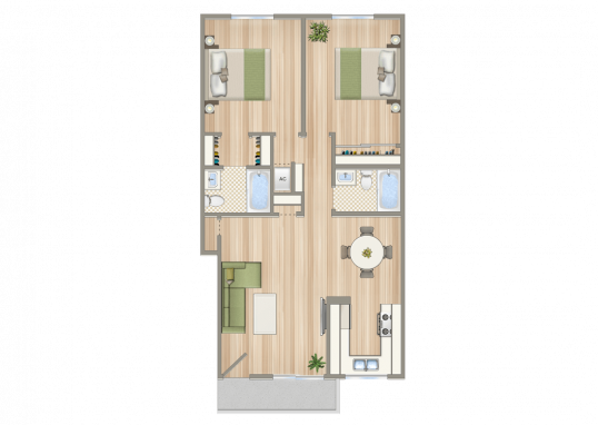 Floorplan for The Heights on Superior Apartments