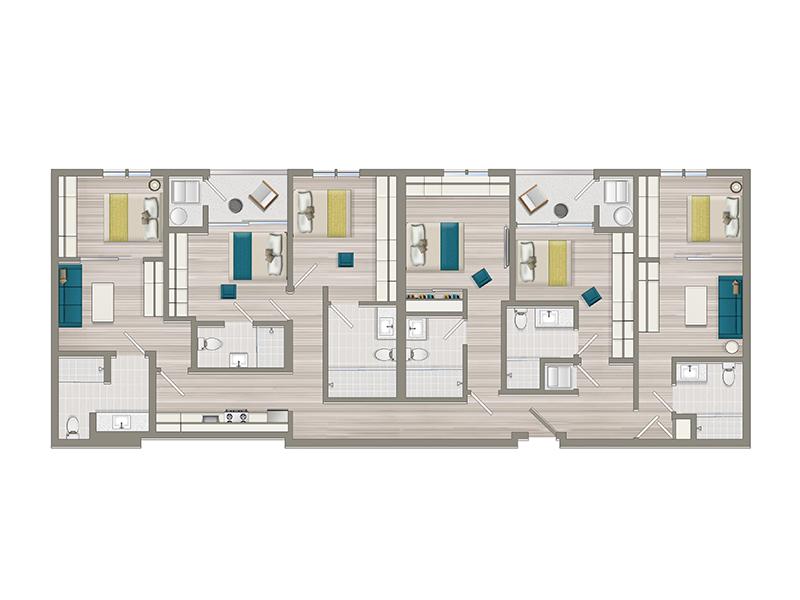 Co-Living Junior Floorplan at The Heights on Superior