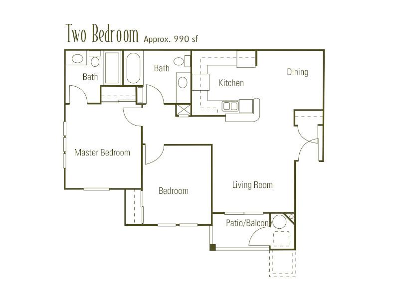 Arlington Creek Apartments Floor Plan 2 Bedroom