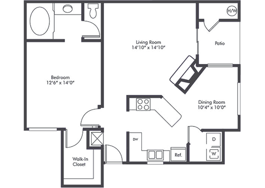 Floorplan for Camden Village Apartments