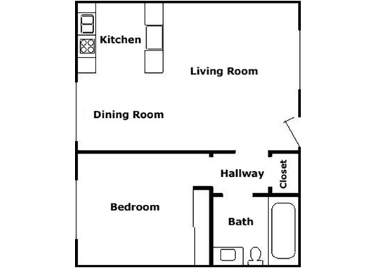 Floorplan for Pacific Pines Apartments
