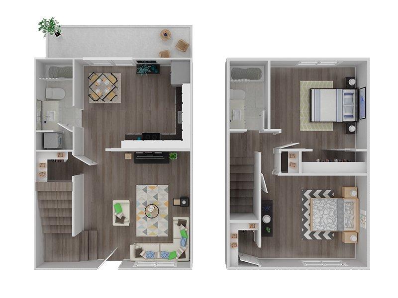 Greenleaf Apartments Floor Plan 2 BEDROOM