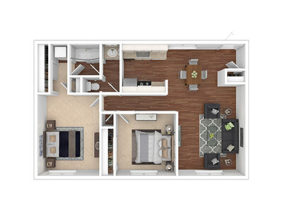 B2 floor plan at The Rambler in Denver, CO