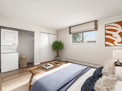 Stacked Washer & Dryer | The Rambler Apartments in Denver, CO