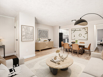 Staged Front Room | The Rambler Apartments in Denver, CO