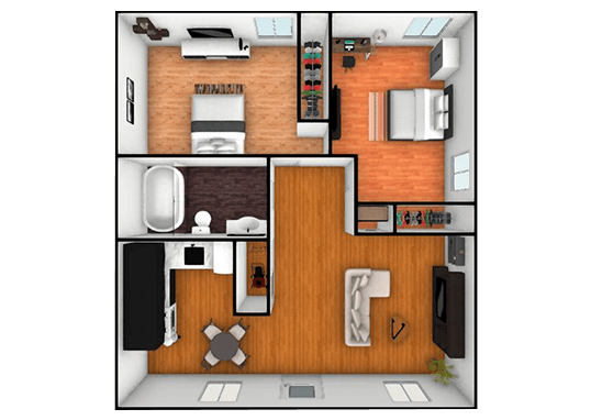 Floorplan for Hampshire Apartments