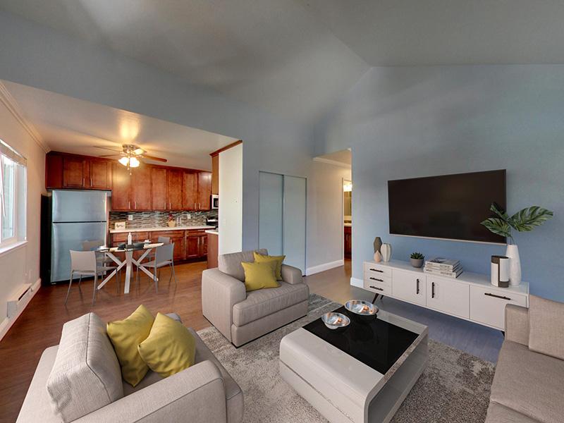 Living Room | 3 Bedroom | Hampshire Apartments in Redwood City, CA