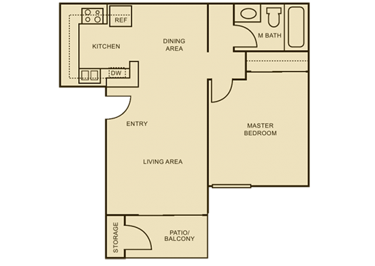 Floorplan for The Vue Apartments