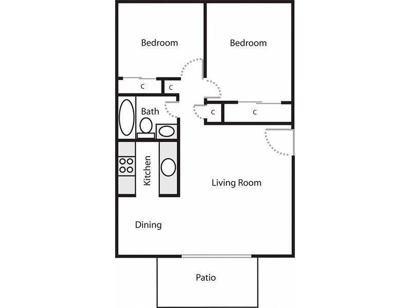 Parkwood Apartments Floor Plan B1