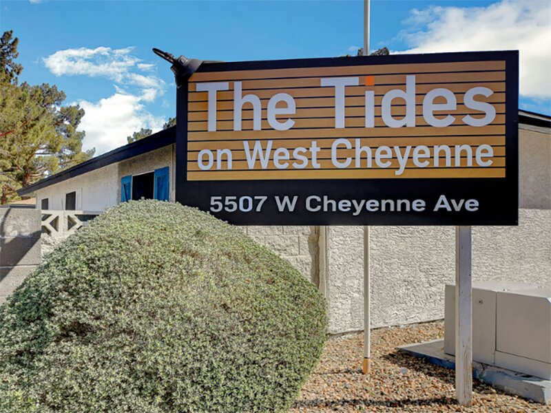 Monument Sign | Tides on West Cheyenne Apartments