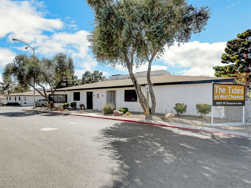 Building Exterior | Tides on West Cheyenne Apartments