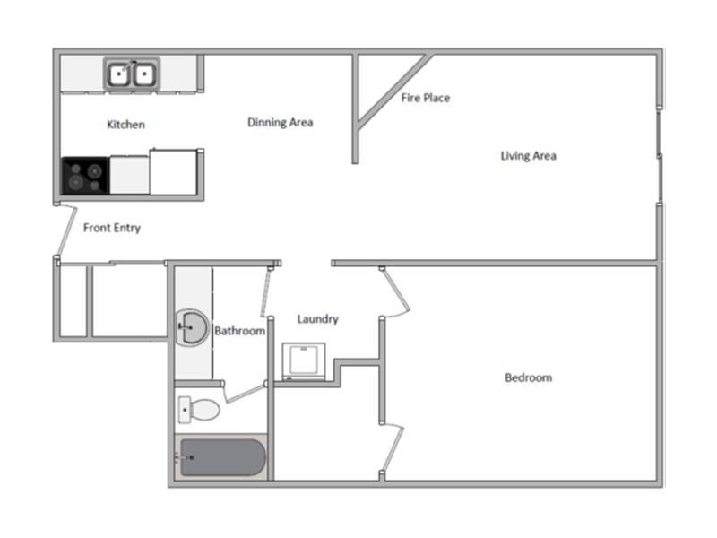 View floor plan image of 1 Bedroom Deluxe apartment available now