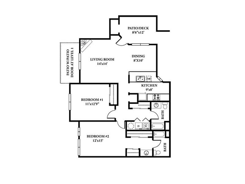 2 Bedroom - Large Floor Plan