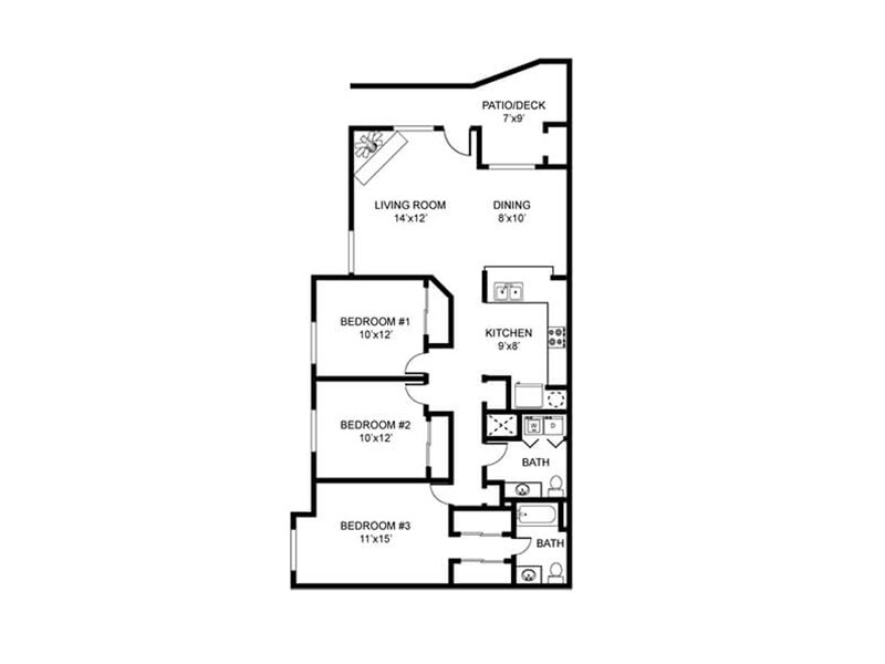3 Bedroom Floor Plan