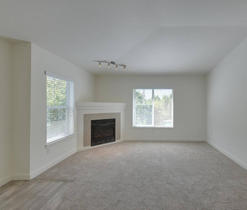 Living Room with Fireplace | Sunfield Lakes