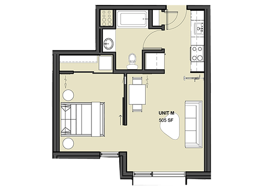 Floorplan for Forty One 11 Apartments