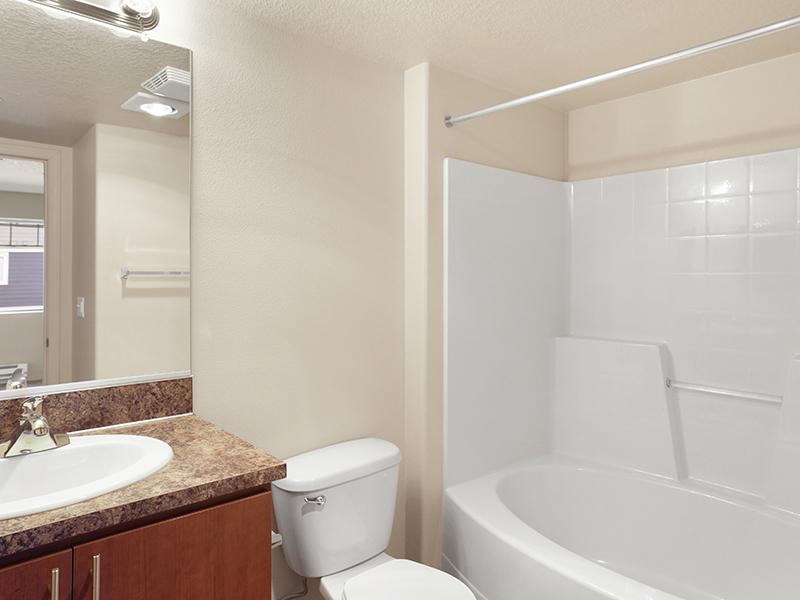 Bathroom with Tub | Sunridge Terrace Apartments