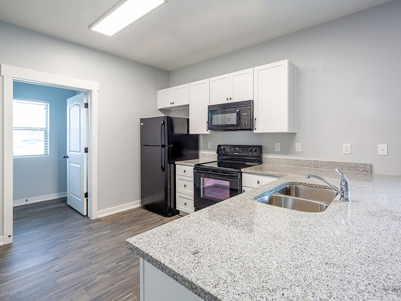 White Cabinets in a Renovated one Bedroom | Mountain View Townhomes in Ogden, UT