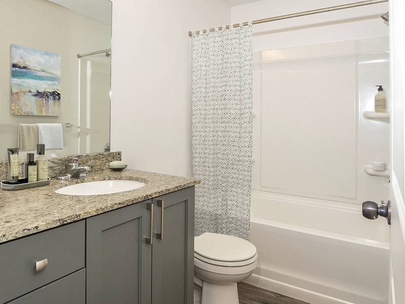 Full Bathroom with deep tub | Mountain View Townhomes