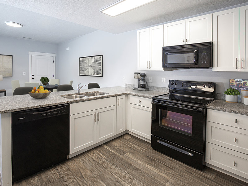 White Cabinet Renovated 3 Bedroom Kitchen | Mountain View Townhomes