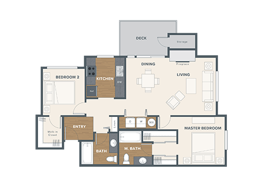Floorplan for Woodview Apartments