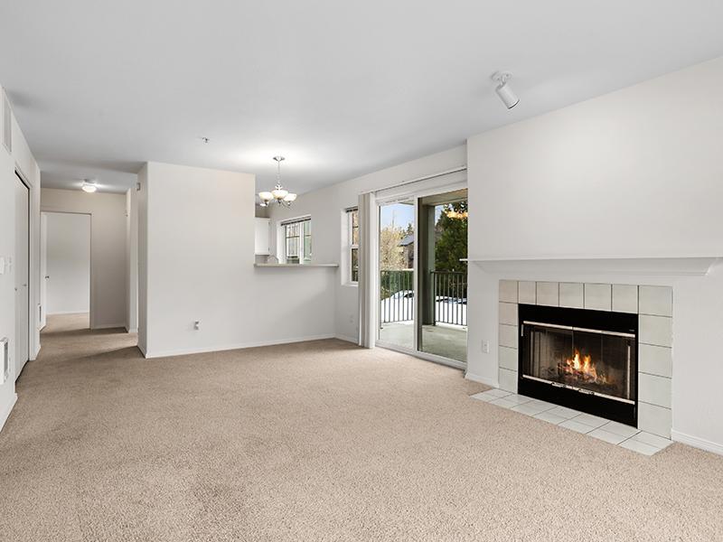 Carpeted Living Space | Woodview Apartments