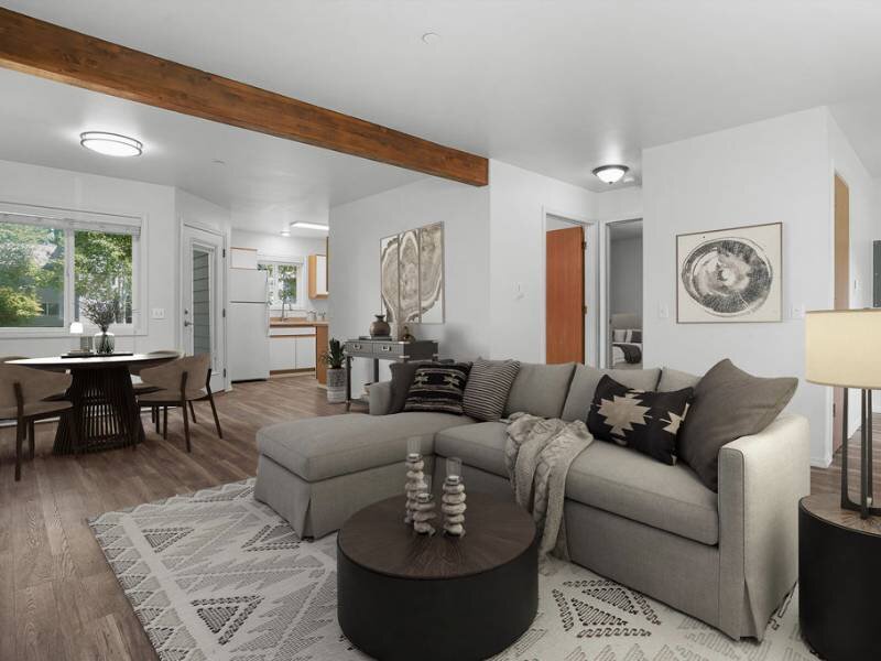 Model Living Room | Latitude 43 Apartments