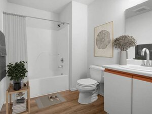 Bathroom | Latitude 43 Apartments