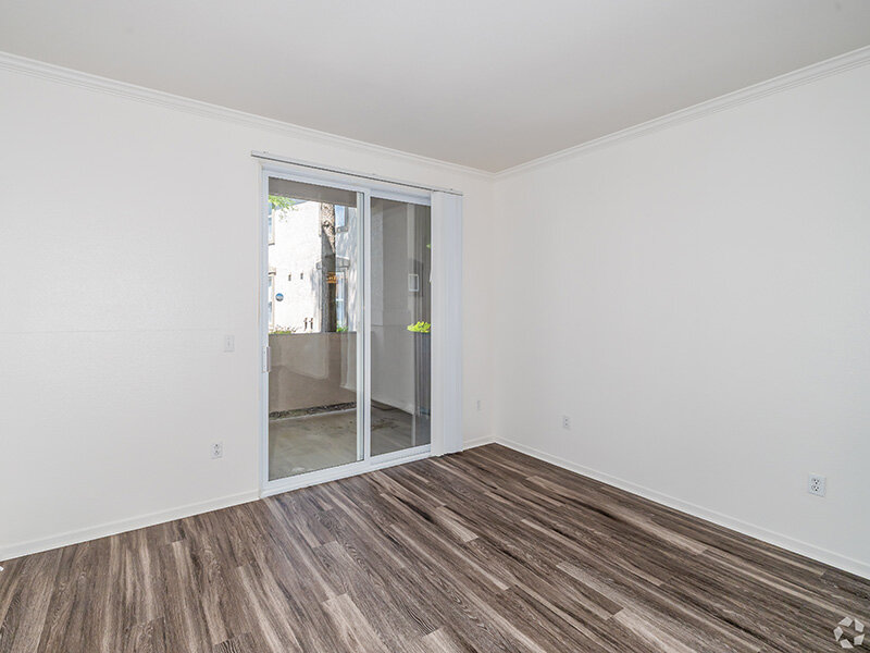 Front Room with Sliding Glass Door | Crocker Oaks Apartments
