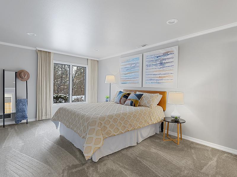 Carpeted Bedroom | Mountainwood Estates Apartments in Missoula, MT