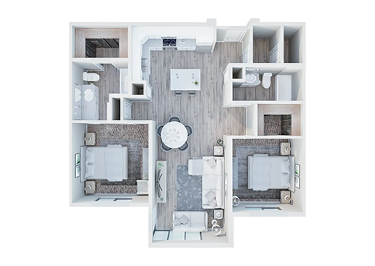 Floorplan for Coyote Creek Apartments