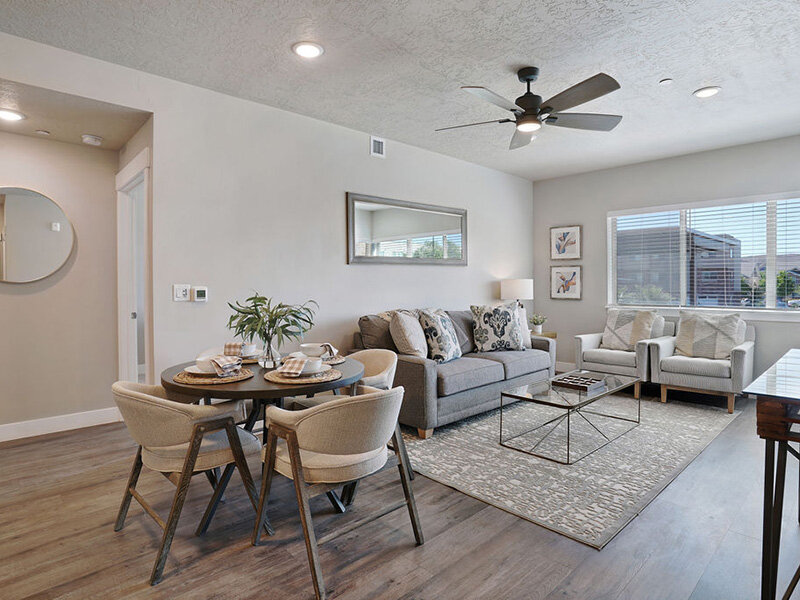 Dining Area and Living Room | Coyote Creek Apartments