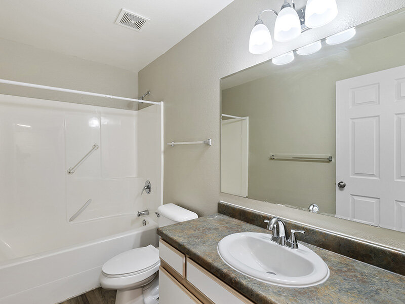 Bathroom with Vanity Sink and Shower | Spring Creek