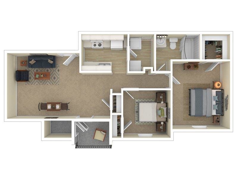 2 Bedroom 1 Bath