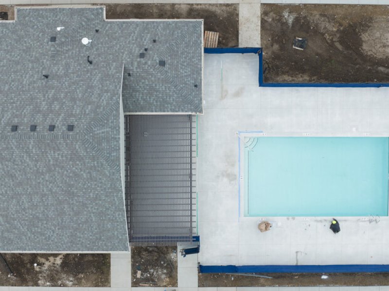 Aerial Pool | North Pointe Townhomes