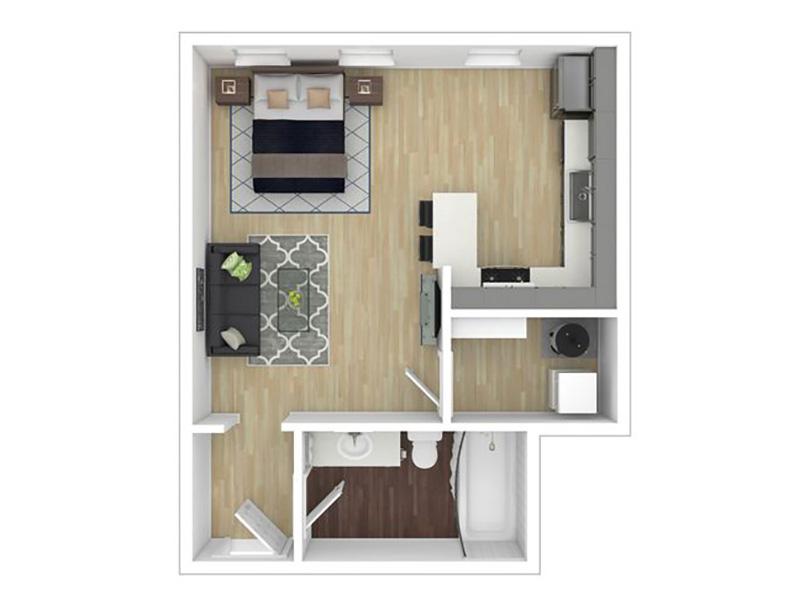 Studio apartment available today at The Jude in Salt Lake City